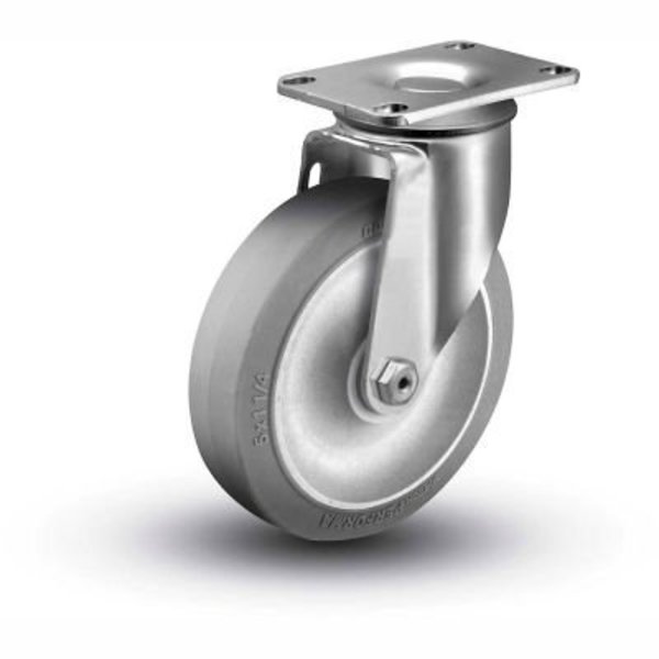 Colson ¬Æ 2 Series Swivel Plate Caster - Rubber on Polyolefin 2-1/2" Dia. 140 Lb. 2.02256.445